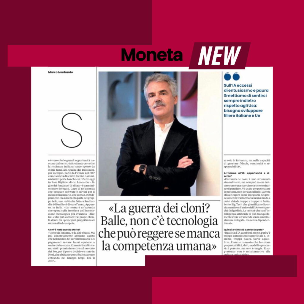 Leonardo Bassilichi parla di AI, innovazione e trasformazione digitale nell’intervista a Monetaweb.