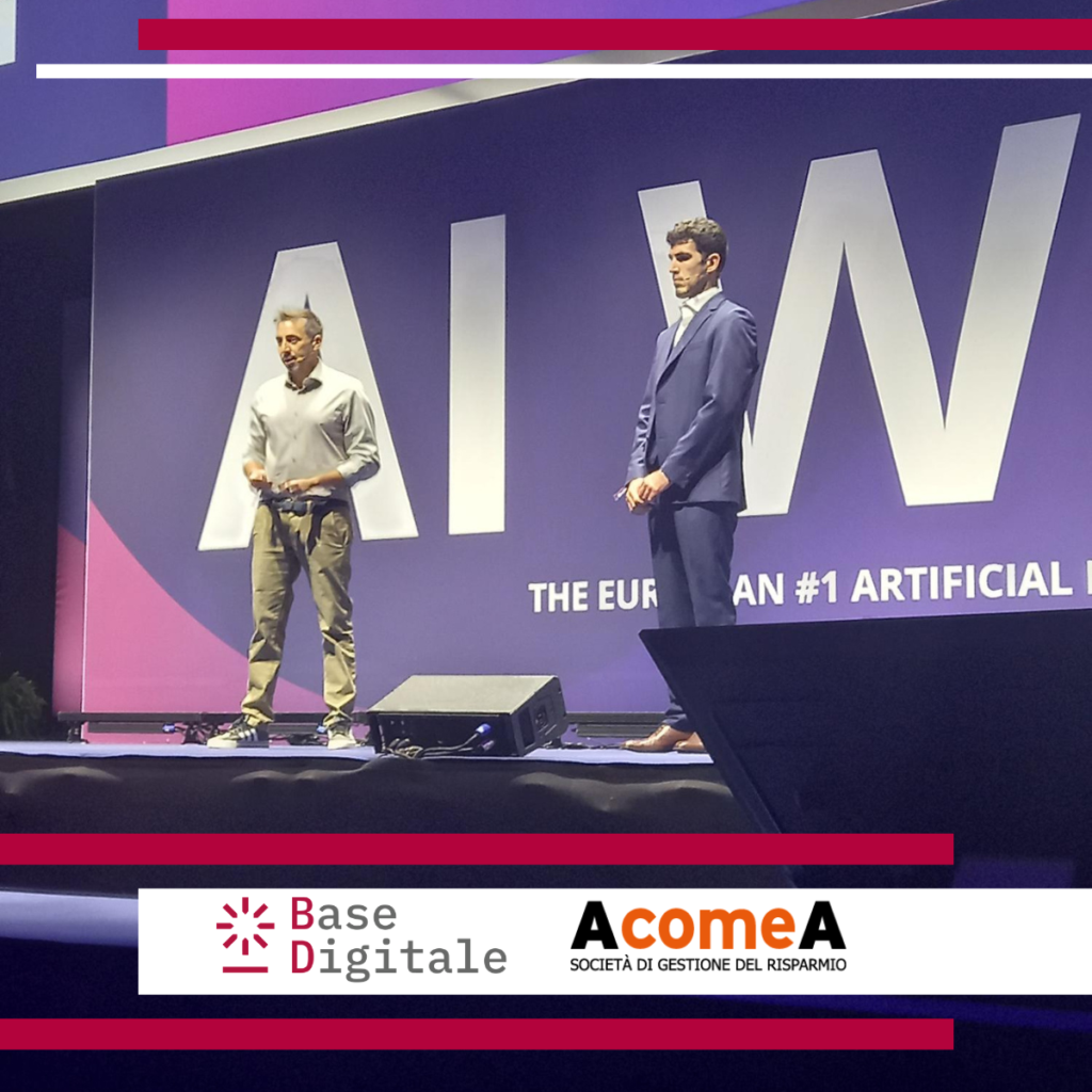 Speech di Base Digitale all'AI Week 2026 sul tema AI nell’asset management con il caso AcomeA SGR