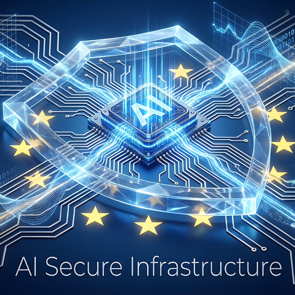 Illustrazione digitale che rappresenta la governance della resilienza operativa DORA, con connessioni tra sicurezza informatica, gestione del rischio ICT e compliance normativa nel settore finanziario.